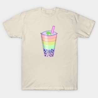 Pastel Rainbow Bubble Tea T-Shirt